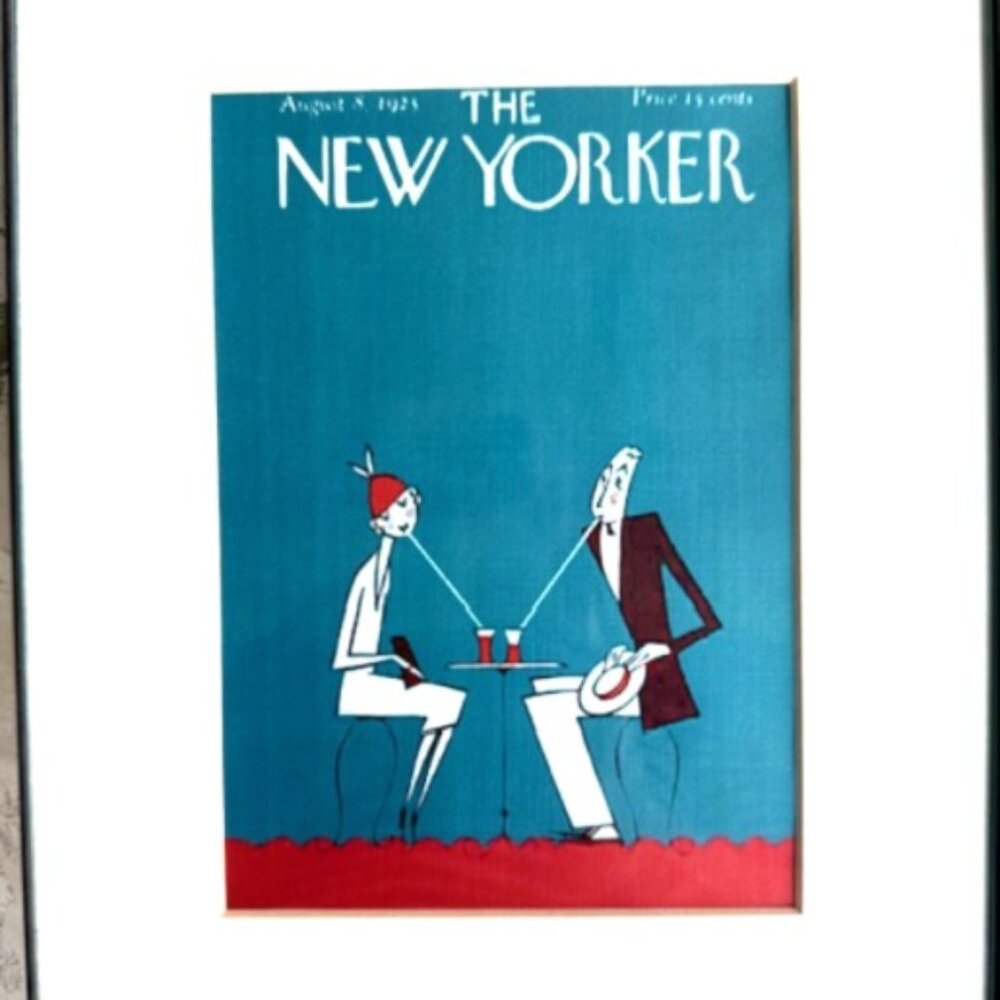 Framed and Matted Artist Rendering of New Yorker Magazine Covers - Picture 2 of 5
